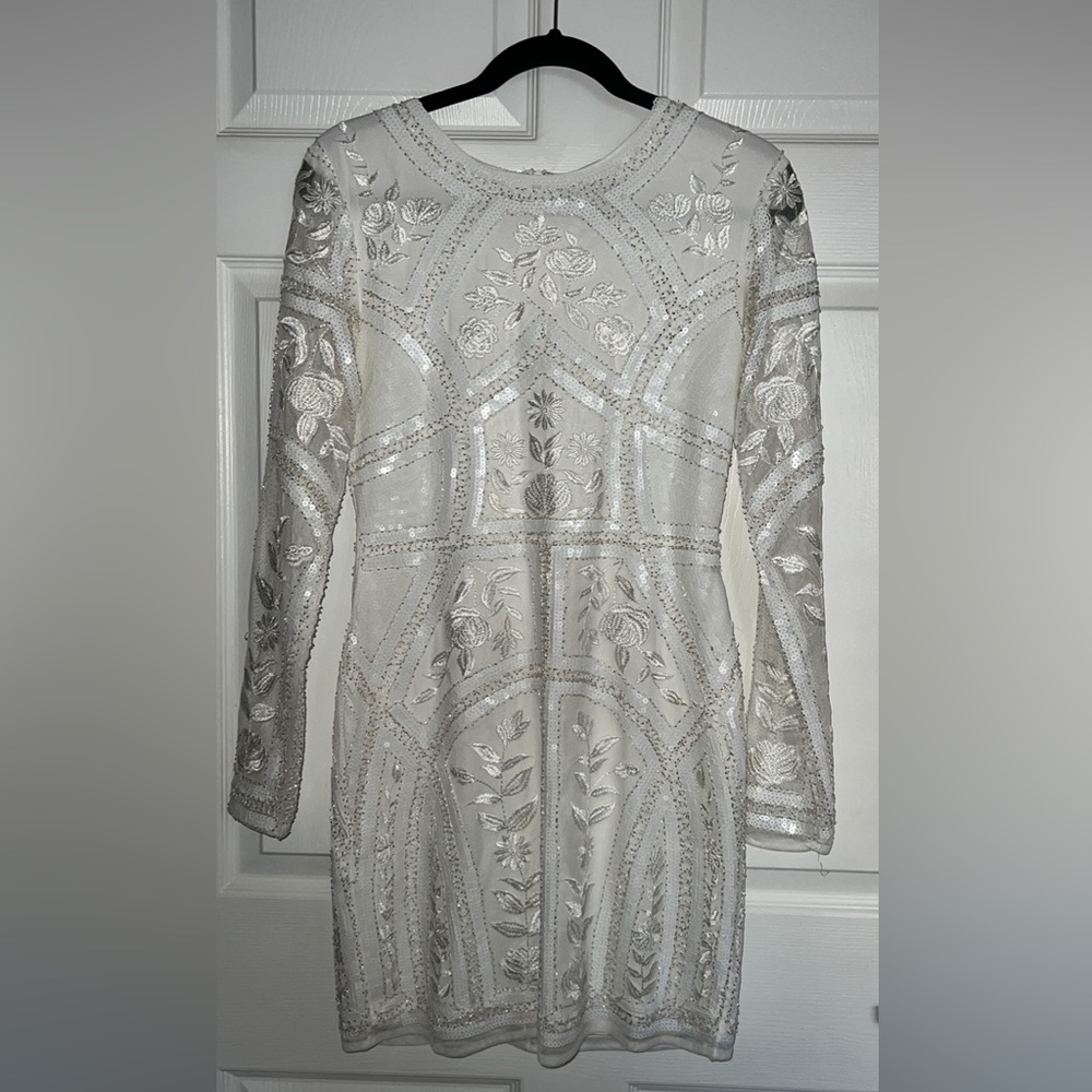 Like New Lulus White Beaded Dress